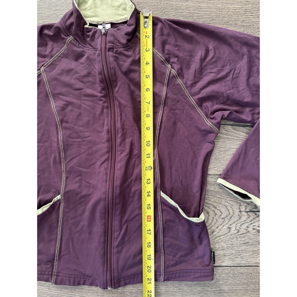 Prana Jacket Womens Small Purple Full Zip Athletic Stretch‎ Hiking Yoga USA Made - Picture 9 of 14